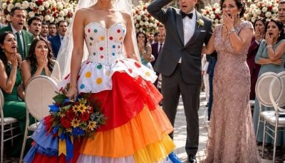 My mother-in-law hid my wedding dress and left me a clown costume along with a note that read, “Know your place”; in front of 200 guests, I put it on, took my father’s hand, and walked down the aisle