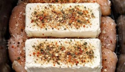 3-Ingredient Slow Cooker Cream Cheese Chicken
