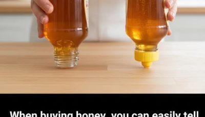 A simple trick to tell real honey: Just flip the bottle upside down