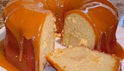 Pastel glaseado de caramelo