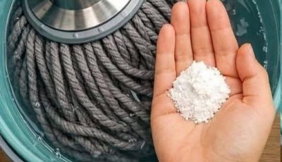 Put this ingredient in your bucket and your floor will stay clean all week.