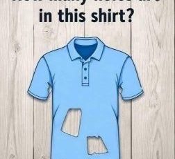 Only 1 in 7 get this right: How many holes does this T-shirt have?