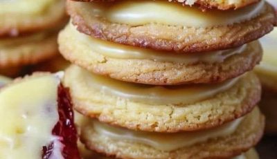 Raspberry Thumbprint Cookies with Lemon Glaze Recipe
