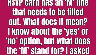 What Does the M Mean on an RSVP Card?